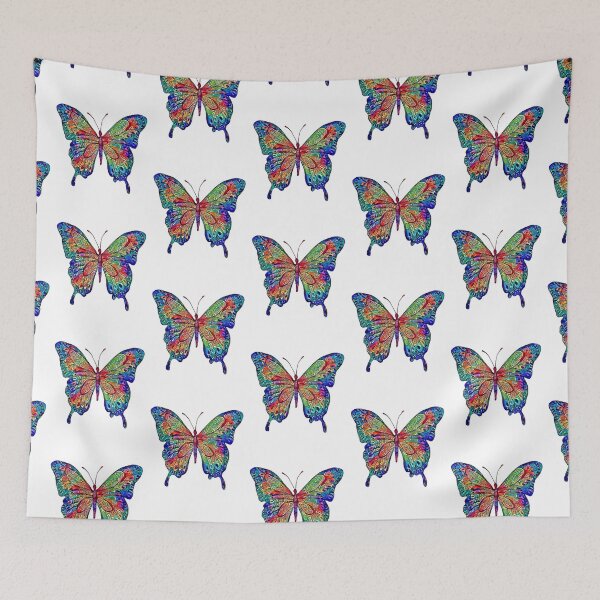 Item preview, Painted Vintage Trippy Butterfly 1960s 1970s designed and sold by ittybittyowl.