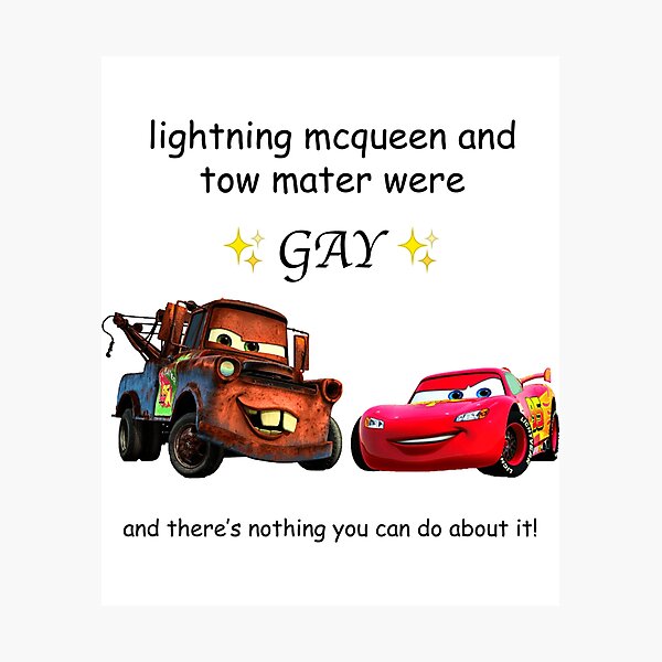 lightning McQueen and tow mater were gay