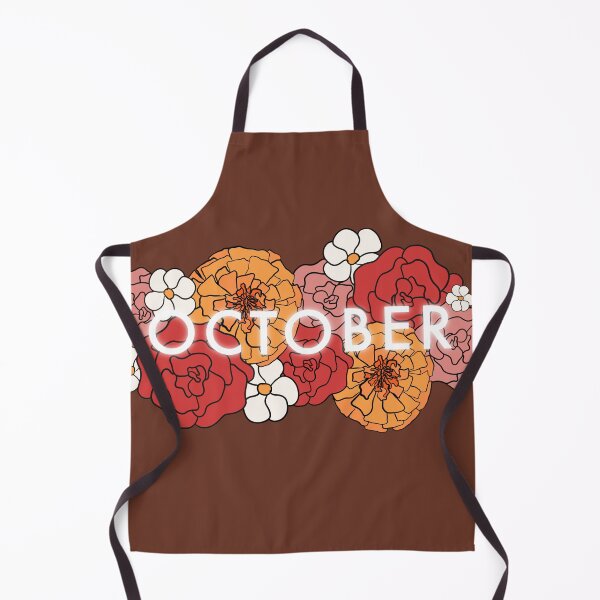 Item preview, October floral fall season - brown background designed and sold by Fatamimosh.