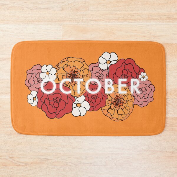 Item preview, October floral fall season - orange color  designed and sold by Fatamimosh.