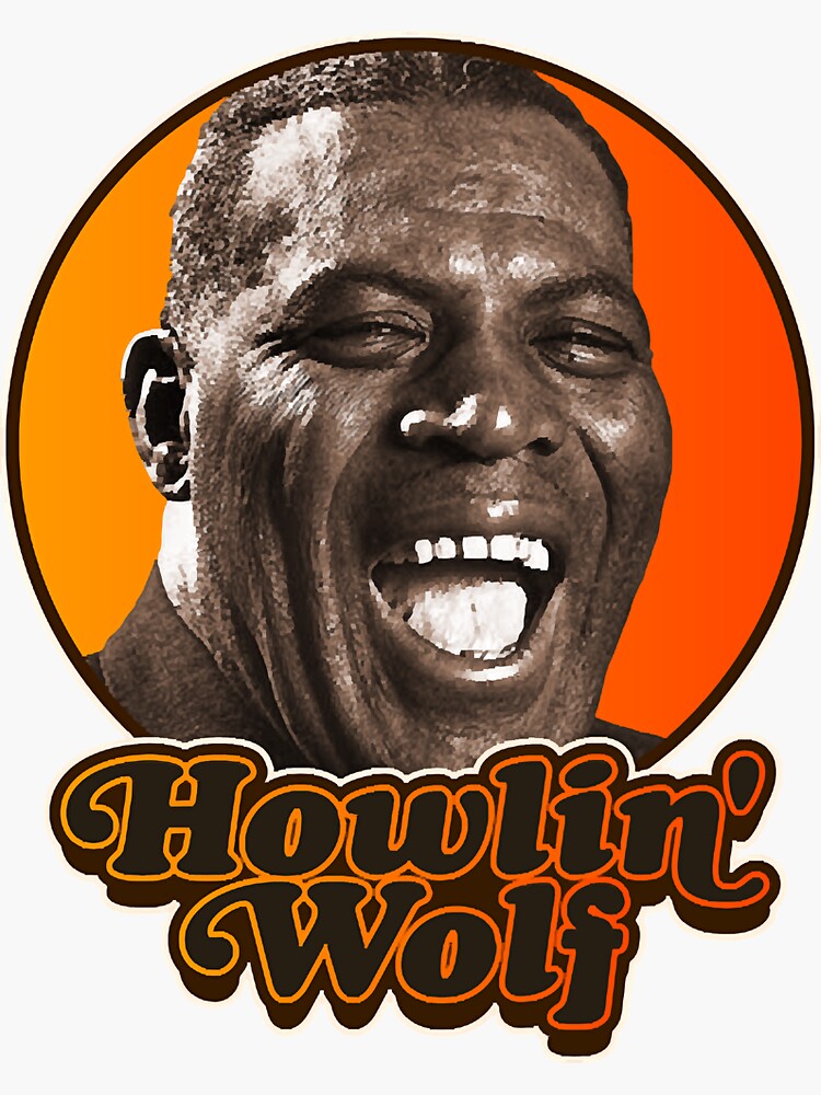 "Retro Howlin Wolf Tribute " Sticker for Sale by brynnliekool Redbubble
