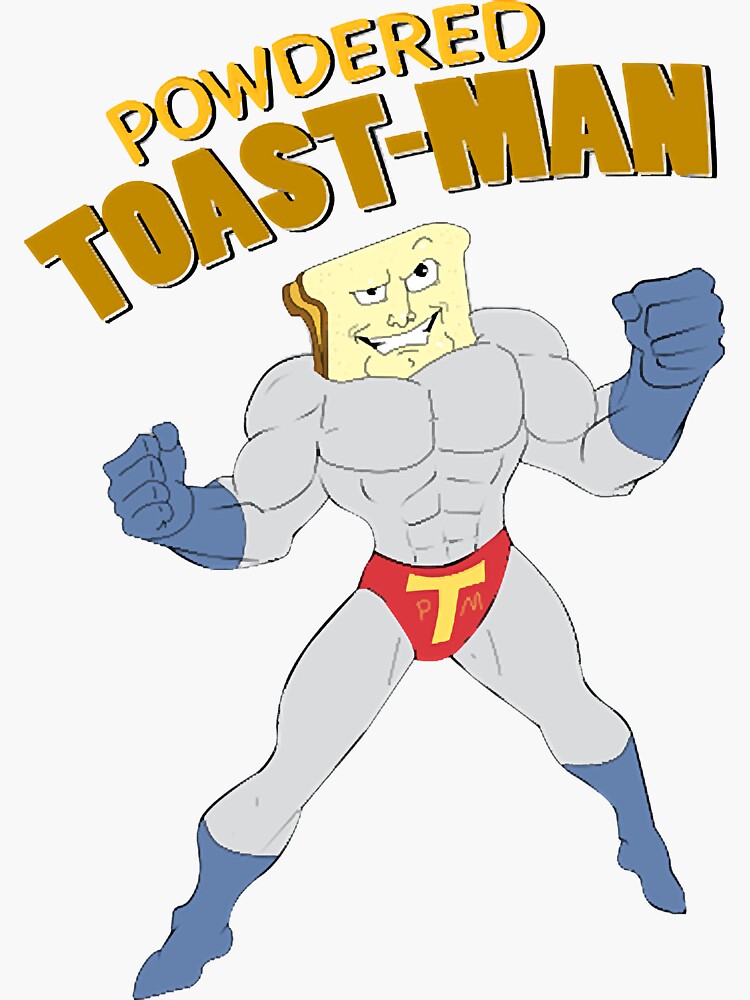 "Powdered Toast Man Ren and Stimpy " Sticker for Sale by MacleanTimu