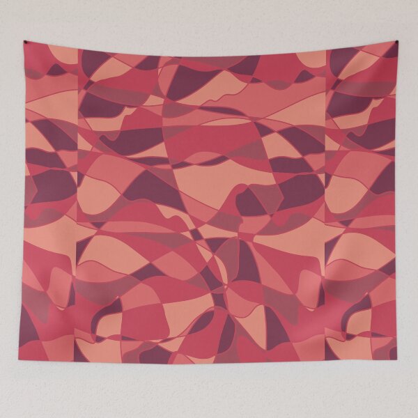 Item preview, Sunset Warm Toned Abstract Art Geometric Line Painting Shapes designed and sold by hopecope.