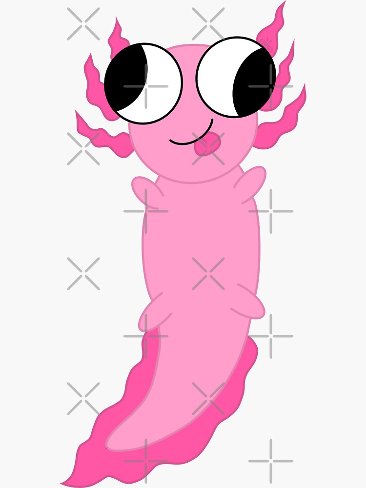 "Derpy Axolotl " Sticker for Sale by artsyyluna | Redbubble