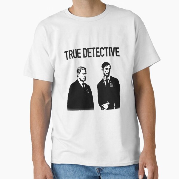 Vista previa del artículo con la obra «True Detective Cohle y Hart, como un tenso personaje cotidiano, encuentran pistas en los casos de asesinatos en serie», diseñado y vendido por TrueDetectiveBr.