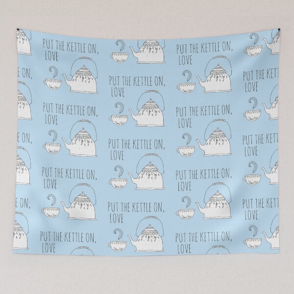 Item preview, Put the kettle on, love - simple line drawing designed and sold by Ofeefee.