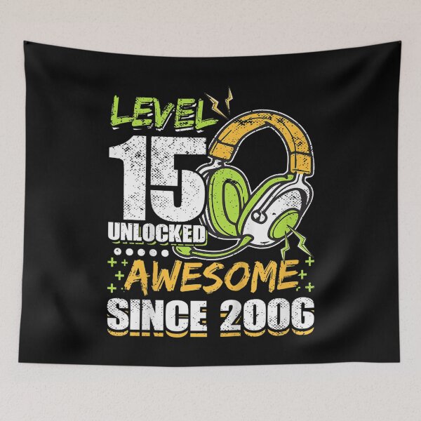 Item preview, Level 15 Unlocked 15th Birthday Awesome Since 2006 Boy Gamer  designed and sold by JethroShop.