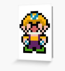 Pixel Wario Greeting Card