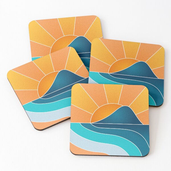 Item preview, Sunset on the beach, Abstract, Sun on the beach, Beach, Sealover, Mid century designed and sold by creativitygood.
