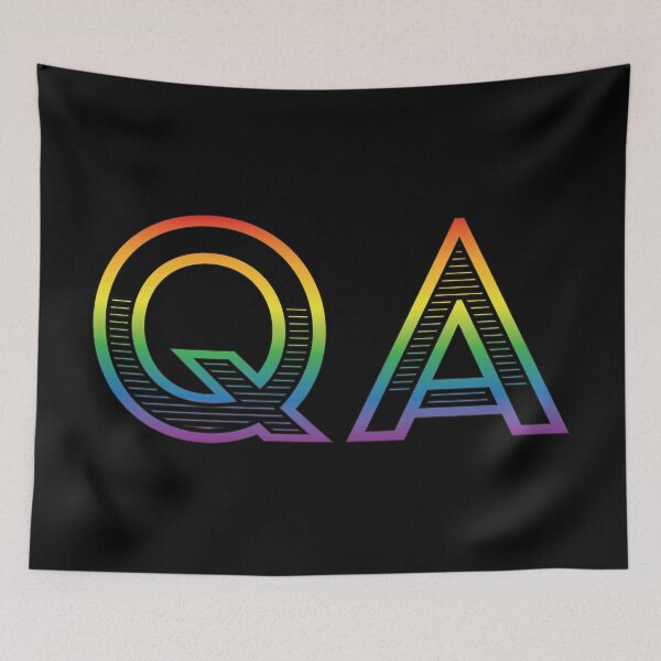 Item preview, QA - Quality Assurance (rainbow text) designed and sold by OlivDesignsCo.