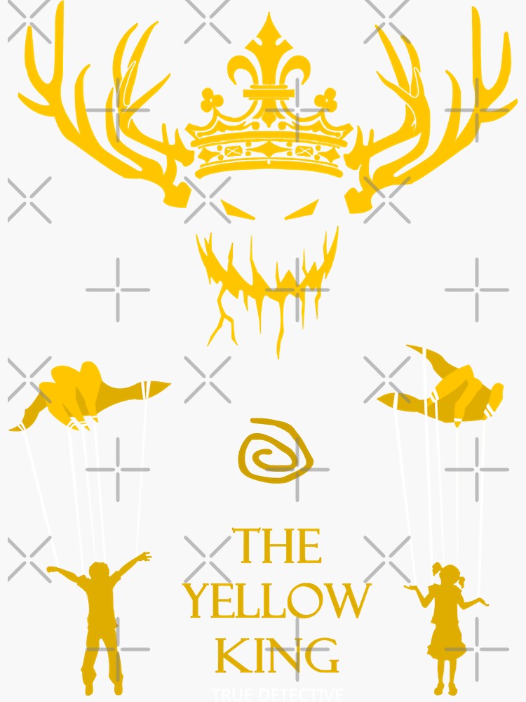 Pegatina «El verdadero detective del Rey Amarillo como un personaje tenso de todos los días