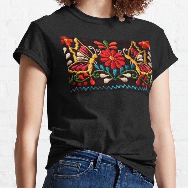 Butterflies and a Red Flower Classic T-Shirt
