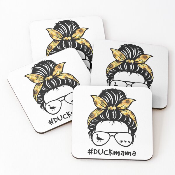 Item preview, Duck Mama Messy Hair Bun Sunflower designed and sold by merloco002.