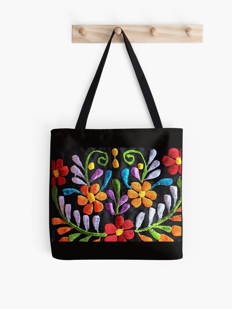 Designer Tote Bags Large Beach Or Pool Womens Tote Bag Mexican Printed  Flowers