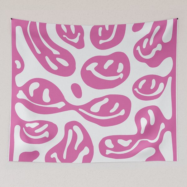 Item preview, Hot Pink Melted Smiley Faces designed and sold by aangieeee.