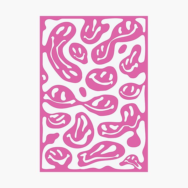 Hot Pink Melted Smiley Faces Hot Pink Melted Smiley Faces