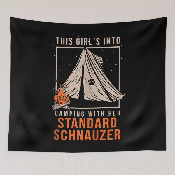 Item preview, Girl's into Camping with Her Standard Schnauzer Dog Lover Tank Top designed and sold by GarrickShop.