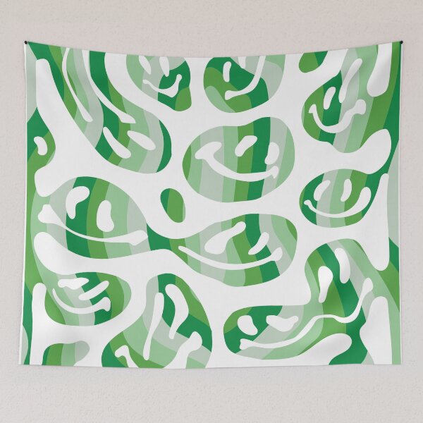Item preview, Green Swirl Melted Smiley Faces designed and sold by aangieeee.