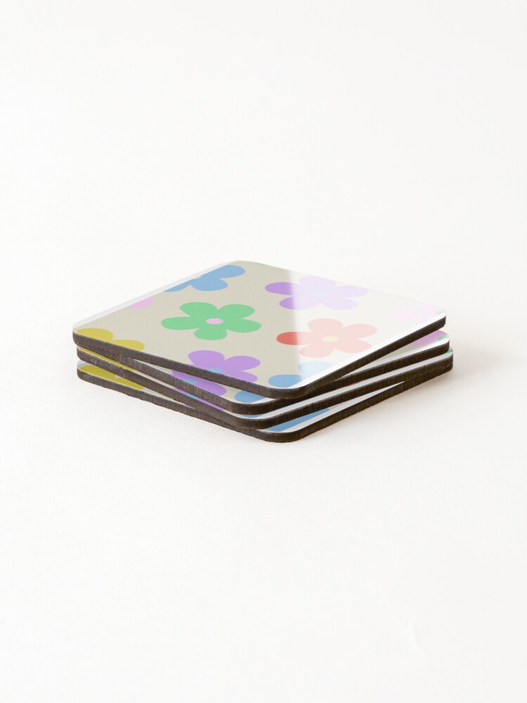 Thumbnail 4 of 5, Coasters (Set of 4), flower pattern designed and sold by Sim-Simi.