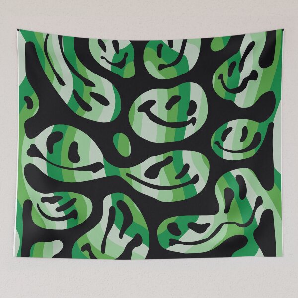 Item preview, Green Swirl Melted Smiley Faces designed and sold by aangieeee.