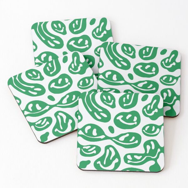 Item preview, Green Melted Smiley Faces designed and sold by aangieeee.