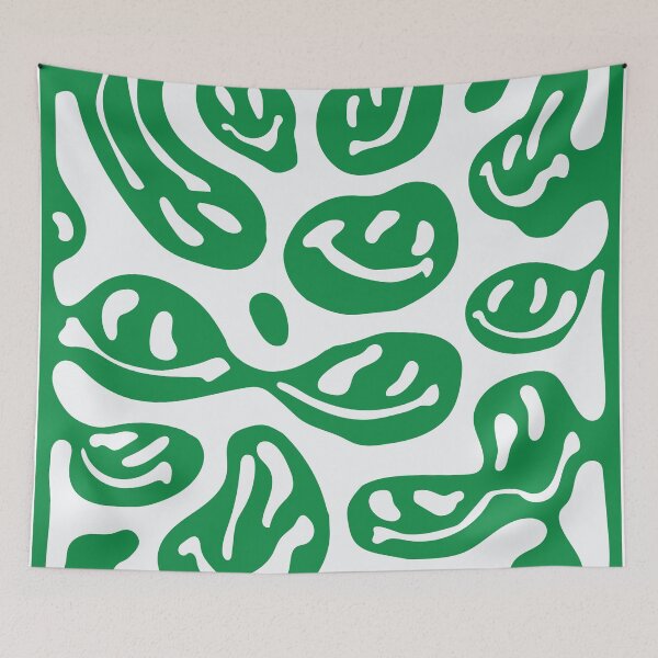 Item preview, Green Melted Smiley Faces designed and sold by aangieeee.