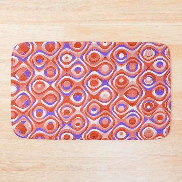 Item preview,  Mid Century Modern Wallpaper pattern Red, Purple, Eye Swirls, Abstract Glass Bead Pattern,  designed and sold by Nostrathomas66.