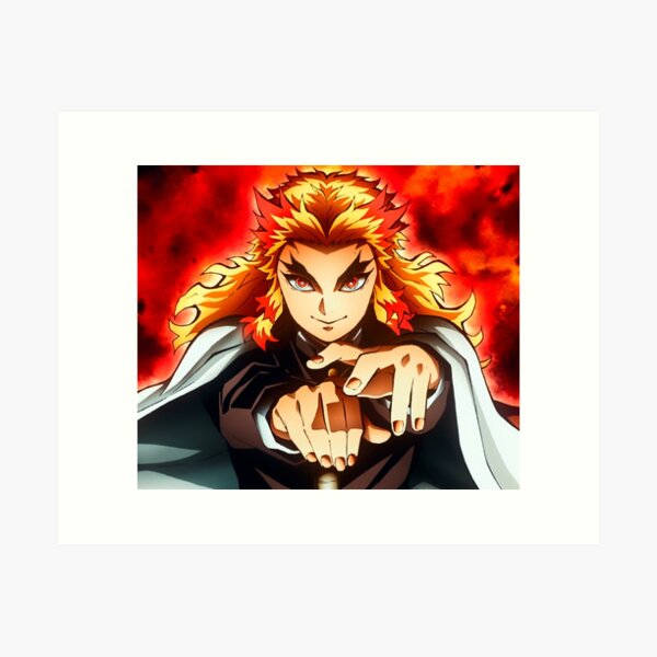 Rengoku Art Prints For Sale Redbubble