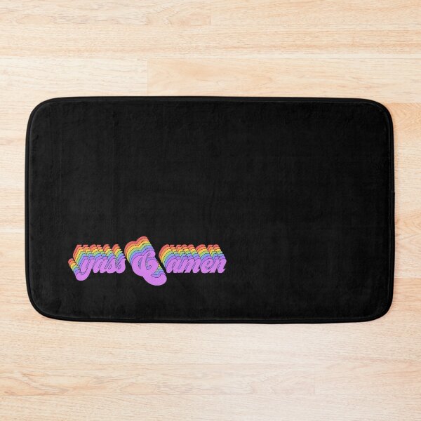 Item preview, Rainbow meme: Yass & Amen in rainbow retro letters designed and sold by Ofeefee.