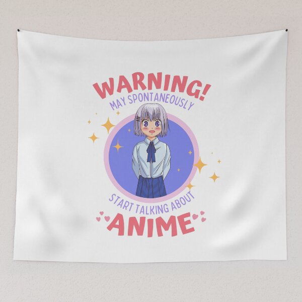 Item preview, Warning May Spontaneously Start Talking About Anime Cute Anime Girl - Funny Otaku Anime Lover designed and sold by Teetee94.