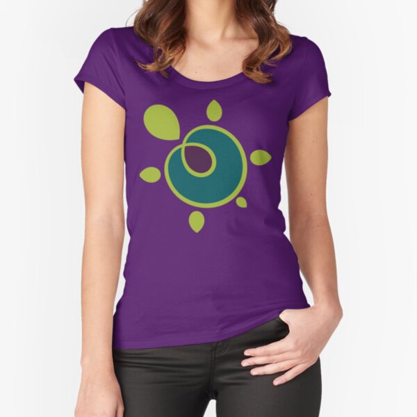 Jewel Tone Turtle Fitted Scoop T-Shirt