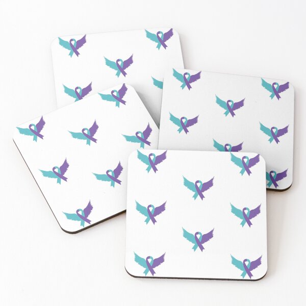 Item preview, Blue and Purple Ribbon Wings - Suicide Prevention and Overdose Awareness designed and sold by manzee.