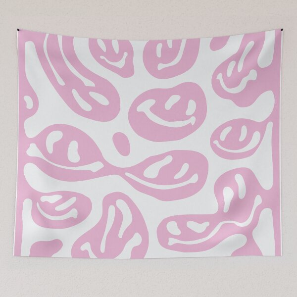 Item preview, Pink Melted Smiley Faces designed and sold by aangieeee.