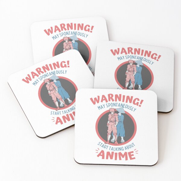 Item preview, Warning May Spontaneously Start Talking About Anime Back to back Samurais - Funny Otaku Anime Lover designed and sold by Teetee94.