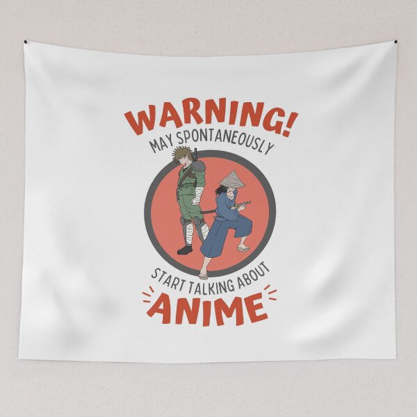 Item preview, Warning May Spontaneously Start Talking About Anime Samurais - Funny Otaku Anime Lover designed and sold by Teetee94.