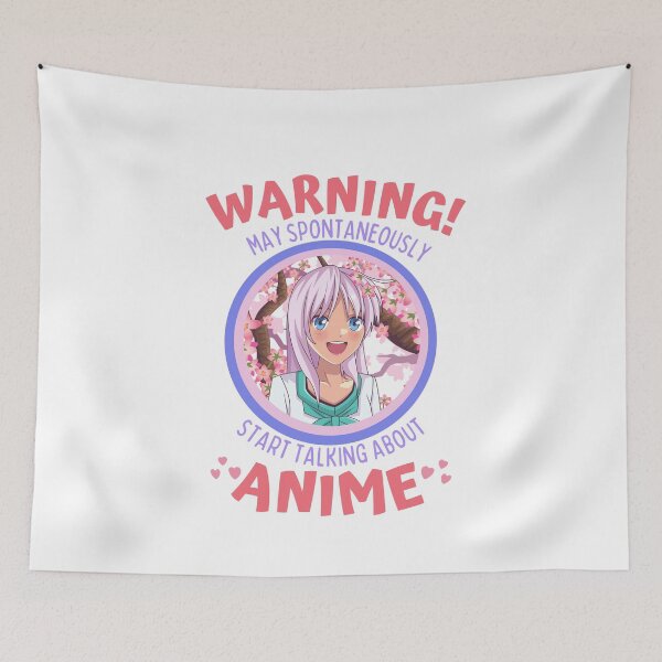 Item preview, Warning May Spontaneously Start Talking About Anime Cute Anime Girl Cherry Blossoms - Funny Otaku Anime Lover designed and sold by Teetee94.