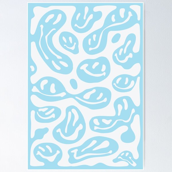 Item preview, Blue Melted Smiley Faces designed and sold by aangieeee.