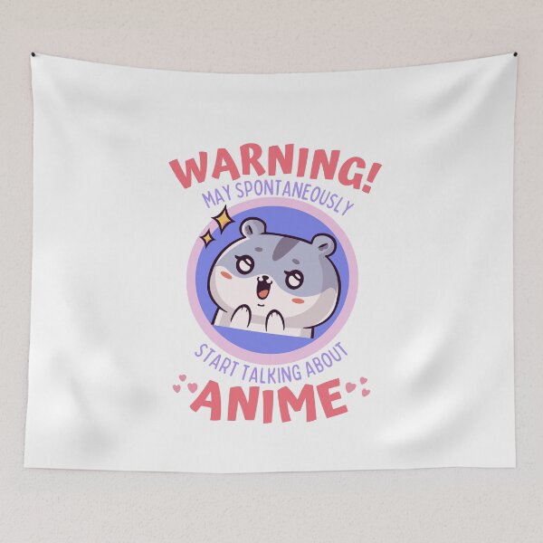 Item preview, Warning May Spontaneously Start Talking About Anime Cute Hamster - Funny Otaku Anime Lover designed and sold by Teetee94.