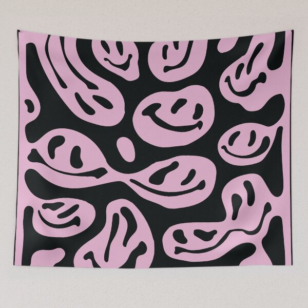 Item preview, Pink Melted Smiley Faces designed and sold by aangieeee.
