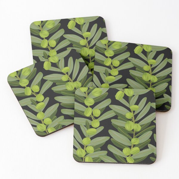 Item preview, Seamless pattern of olive branches and olives designed and sold by Nia-Chi.