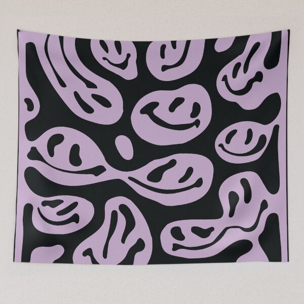 Item preview, Purple Melted Smiley Faces designed and sold by aangieeee.