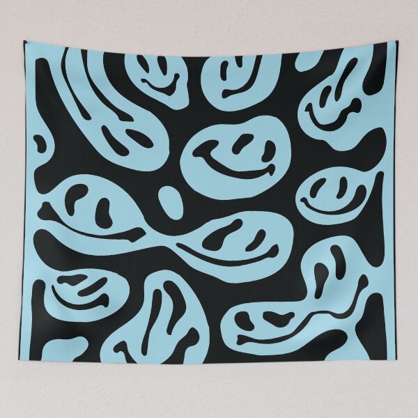 Item preview, Blue Melted Smiley Faces designed and sold by aangieeee.