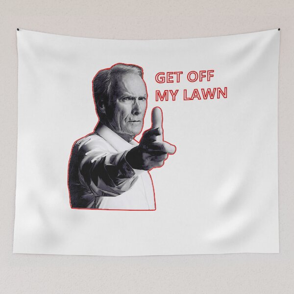 Item preview, Get Off My Lawn red text designed and sold by FigueroaChristi.