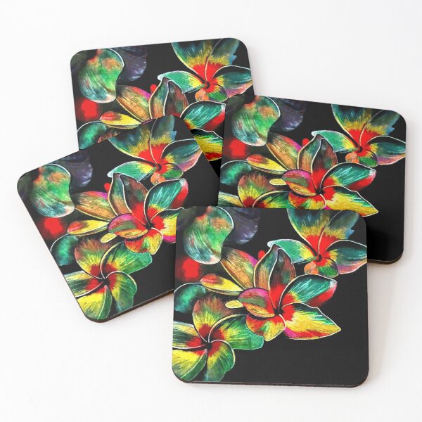 Item preview, Colourful Frangipanis designed and sold by Katrina Reynolds.