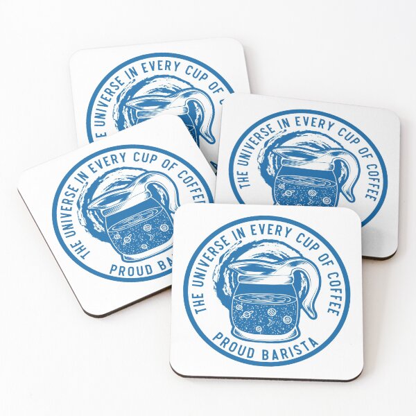 Item preview, The Universe In Every Cup Of Coffee, Proud Barista, Blue Badge designed and sold by anghelapparel.