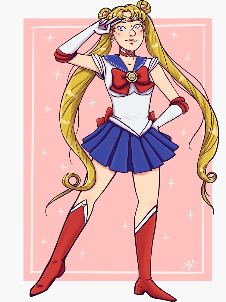 Usagi Tsukino Sailor Moon Sticker for Sale by AbbyFagoArt