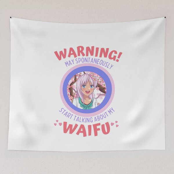 Item preview, Warning May Spontaneously Start Talking About My Waifu Cute Anime Girl Cherry Blossoms - Funny Otaku Anime Lover designed and sold by Teetee94.