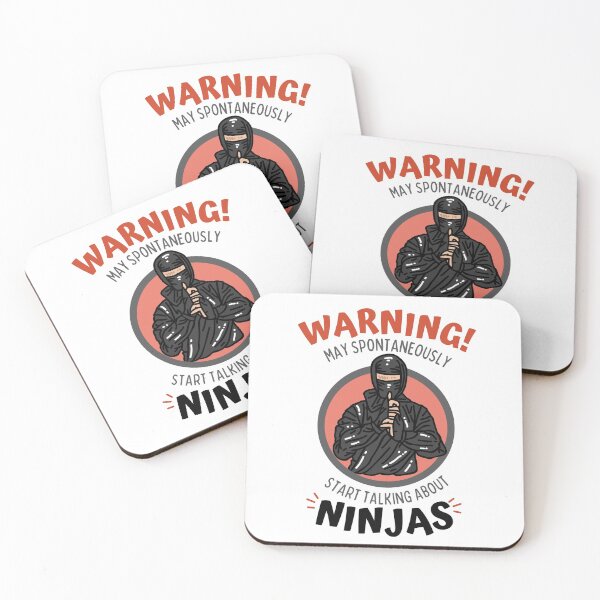 Item preview, Warning May Spontaneously Start Talking About Ninjas - Funny Ninja Lover designed and sold by Teetee94.