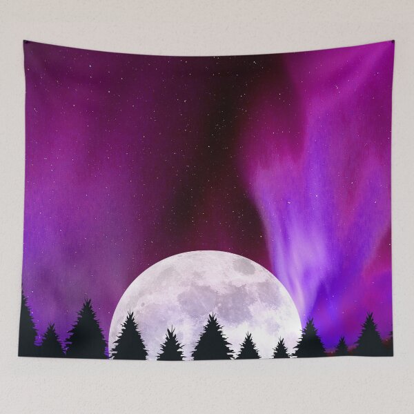 Item preview, Northern Lights Night SkyNorthern Lights Night Sky Half moon designed and sold by Shawa Shop.