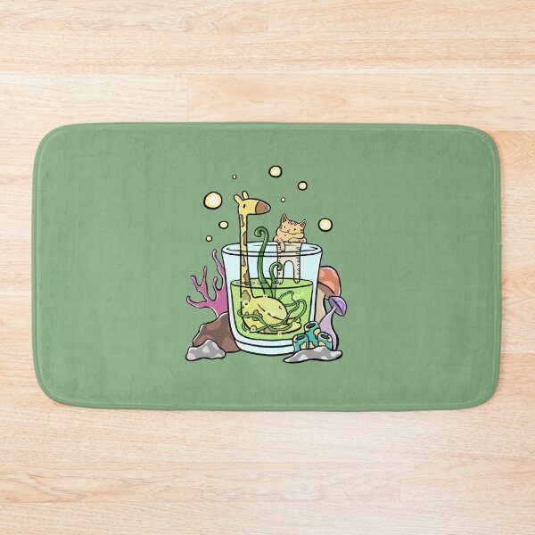 Item preview, Giraffe and Cat In the cup (Dark green) designed and sold by Somedrawing.